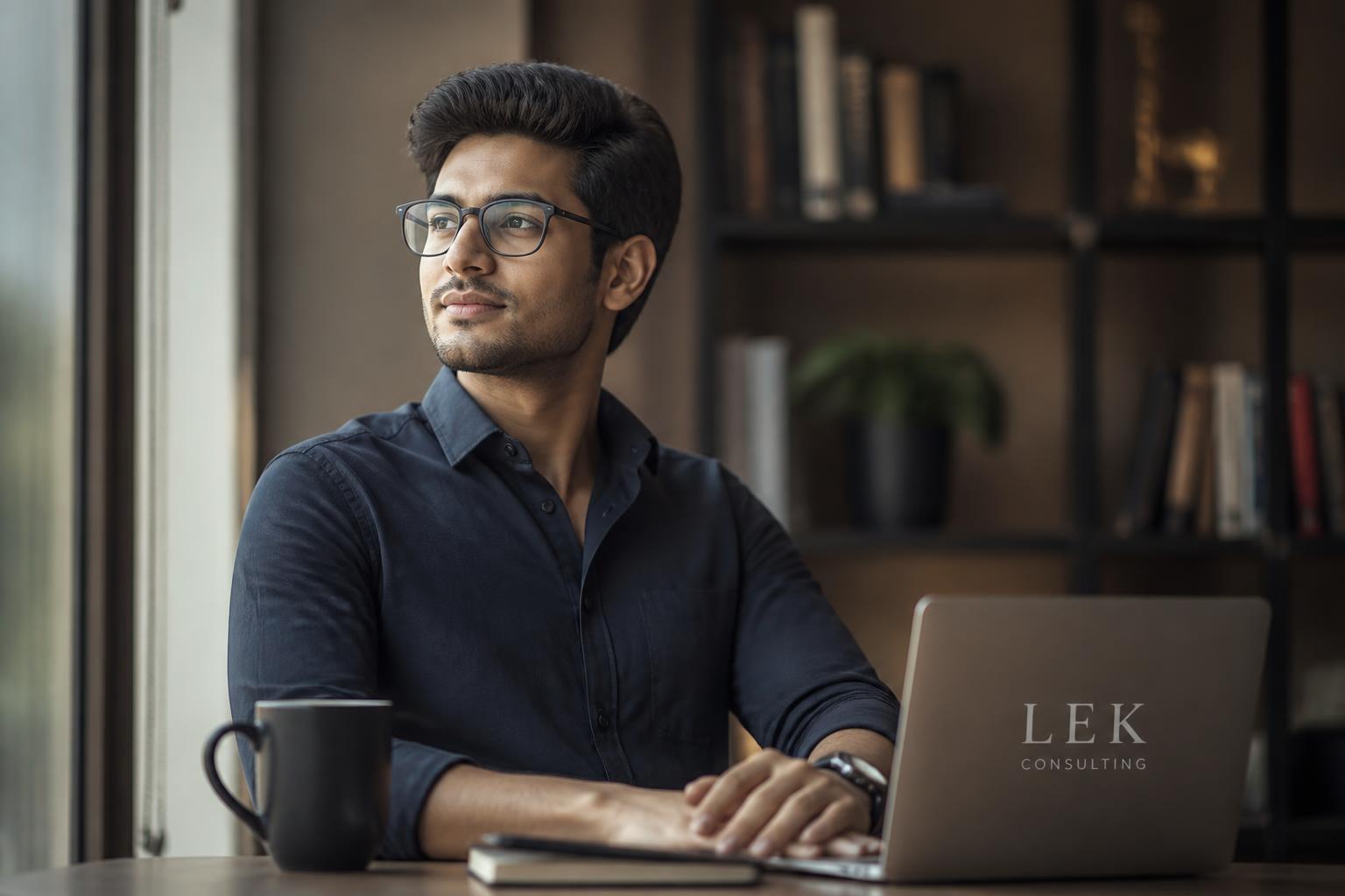 Professional candidate at work